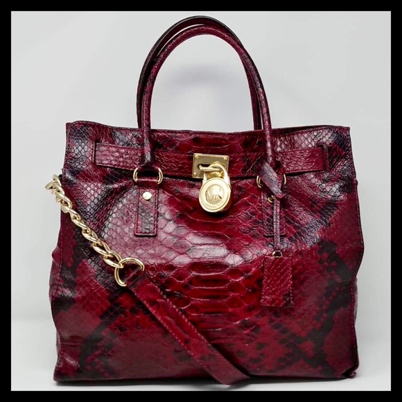 Michael Kors Large Hamilton Snake Print Tote - Picture 11 of 14